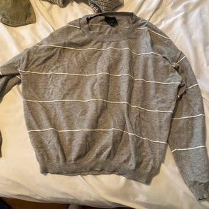 Grey and white sweater